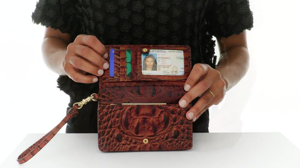 Brahmin Debra Melbourne Embossed Leather Wallet - Macy's