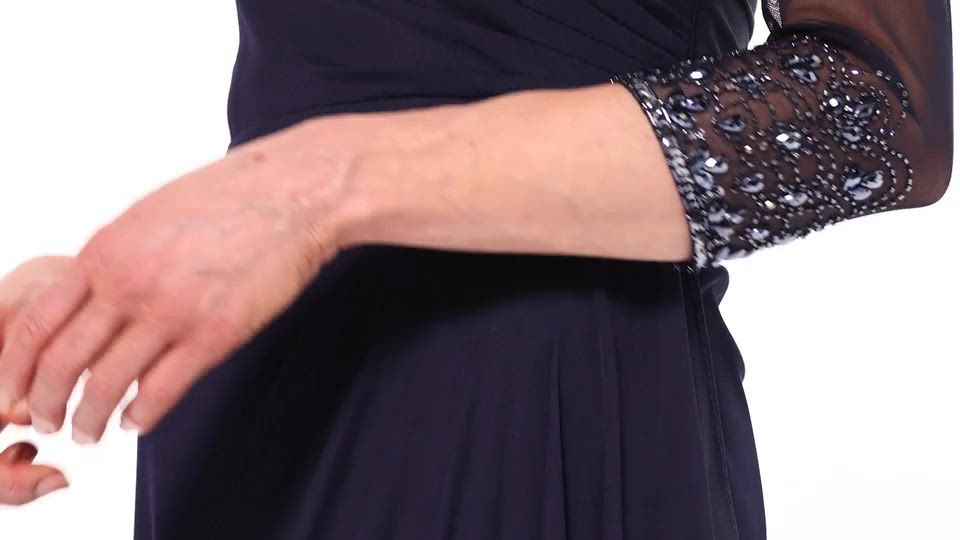 Alex Evenings Women's Illusion Embellished A-Line Gown - Macy's