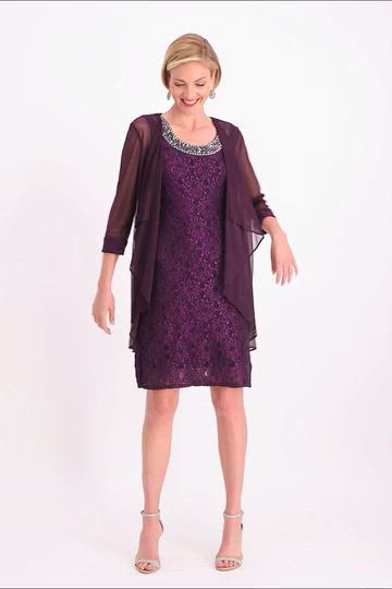 R & M Richards Embellished Lace Sheath Dress & Jacket - Macy's