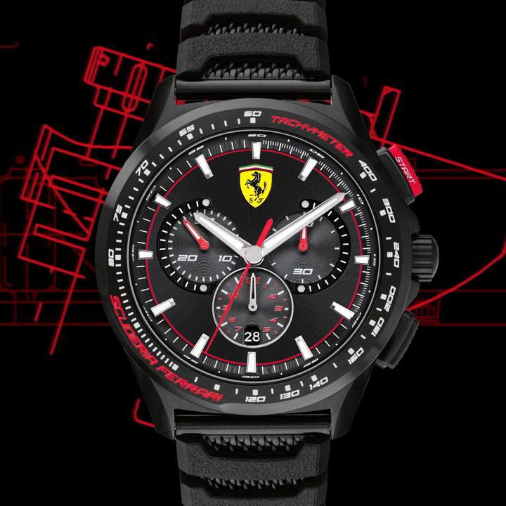 Ferrari Pilota Chronograph フェラーリ 腕時計 Amazon | Ferrari Scuderia Pilota メンズ クォーツ クロノ