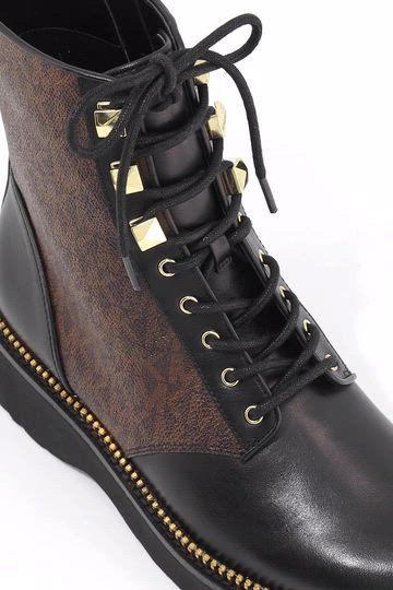 【MICHAEL KORS】 Haskell Studded Leather Combat Boot Haskell Studded Logo and Leather Combat Boot | Michael Kors [US]