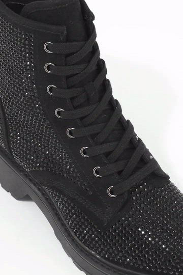 Madden Girl Carra Lace-Up Lug Sole Combat Boots - Macy display picture 1