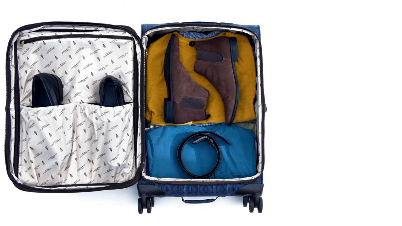 ⭐️$25⭐️LONDON FOG Navy Blue Woven Backpack with silver Accent NWT London Fog Westminster DLX Backpack - Grey Heather-Chestnut  main image 2