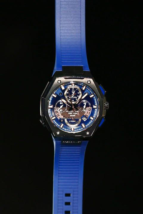 Bulova Men's Chronograph Precisionist X Blue EPDM Rubber Strap