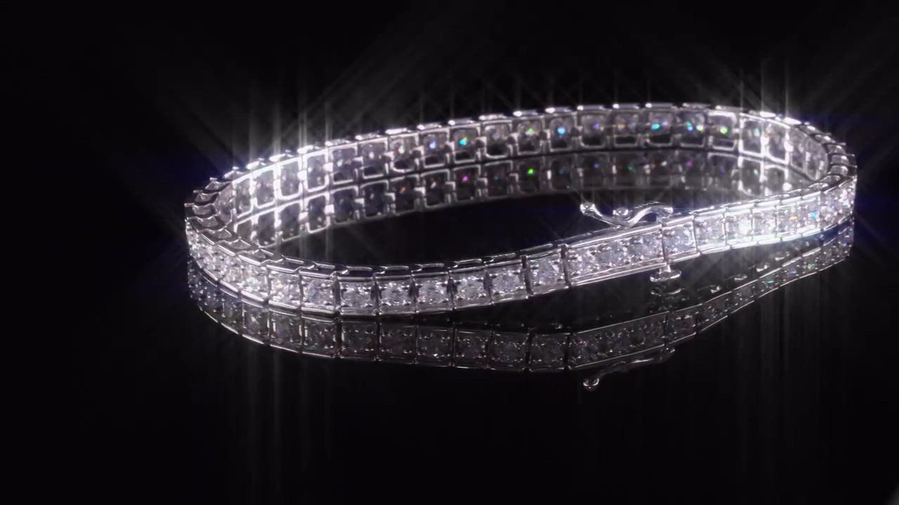 Diamond Tennis Bracelet (4 ct. t.w.) in 10k White Gold - Macy's