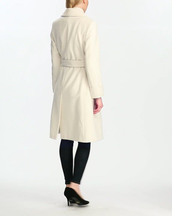 新品　Ralph Lauren 毛布 ブラウンとベージュ　WOOL Lauren Ralph Lauren Women's Wool-Blend Wrap Coat - Macy's