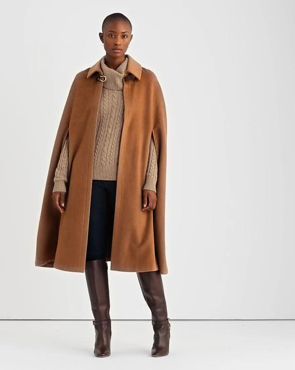 Lauren Ralph Lauren Wool Cape Coat - Macy's