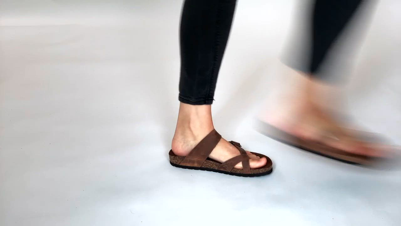 White Mountain Women's Gracie Leather Footbed Sandal Macy's