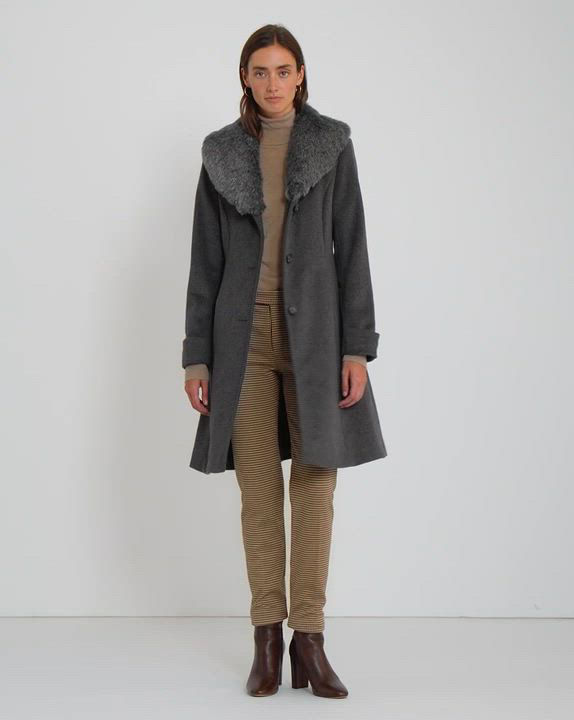 Lauren Ralph Lauren Women's Faux-Fur-Trim Walker Coat