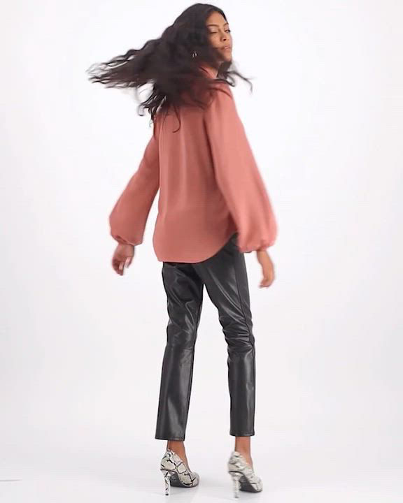 Bar III Women's Single-Button Blazer, Tie Neck Blouse & Tie