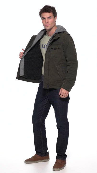 Levi's Men's Sherpa Lined Two Pocket Hooded Trucker Jacket