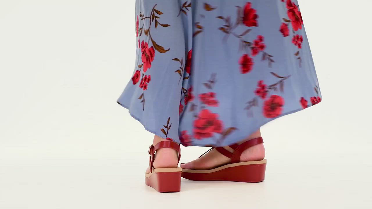 Journee Collection Women's Bianca Double Buckle Platform Wedge