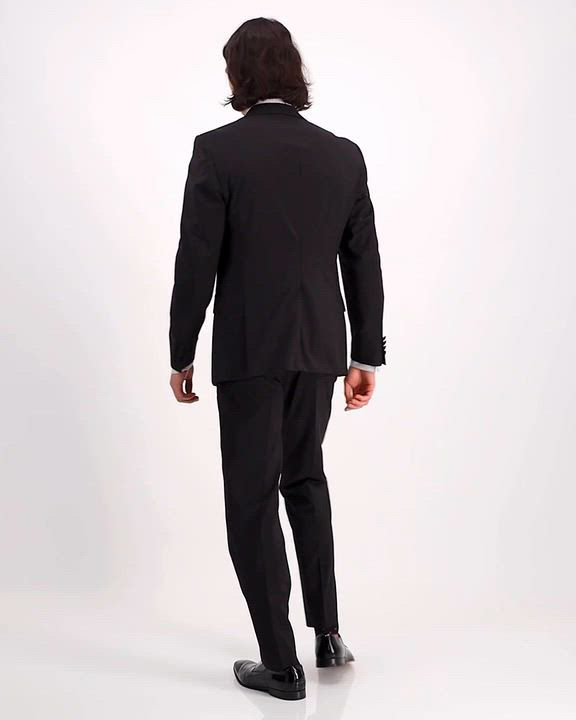 Calvin Klein Men's Slim-Fit Infinite Stretch Black Tuxedo