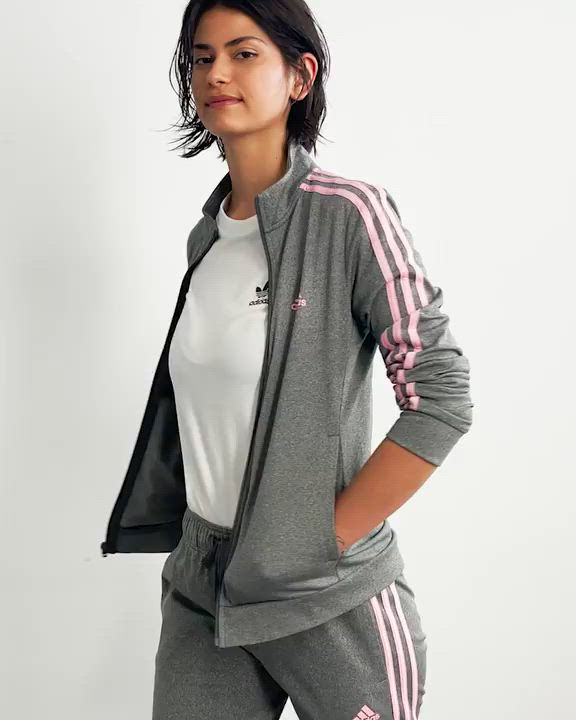adidas Women's 3-Stripe Tricot Track Jacket, XS-4X - Macy's