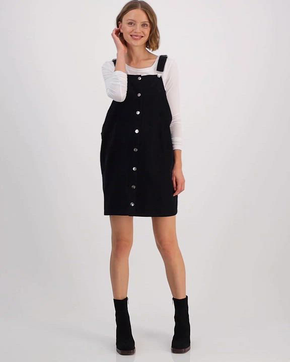 celebrity pink women's pinafore button down dress This new corduroy pinafore mini dress from Celebrity Pink is the layering  piece your closet's been waiting for  Soft stretch corduroy, adjustable  straps, and a button-front make it comfy + cute!