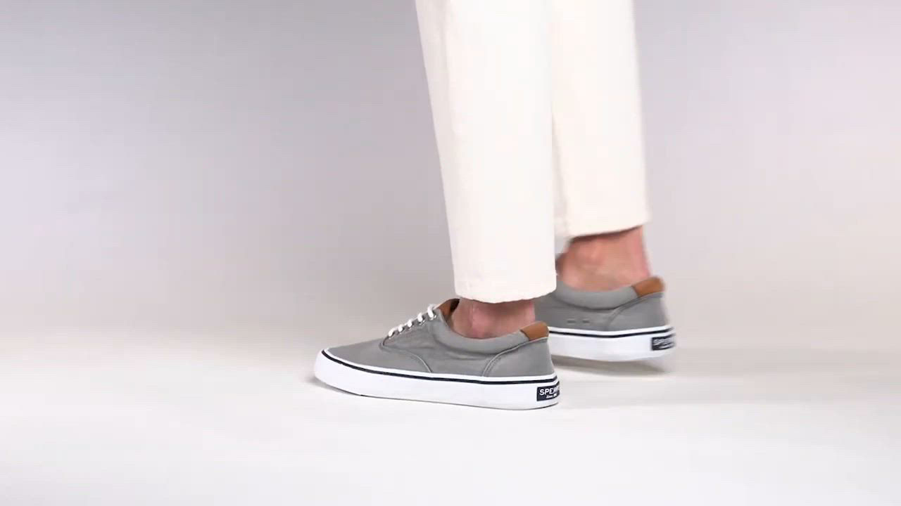 New Mens Sperry Striper II CVO Core Gray Canvas Slip On Sneakers Size 9 M NWOB Amazon.com | Sperry Striper II CVO Hemp Grey 1 8 W (EE  main image 2