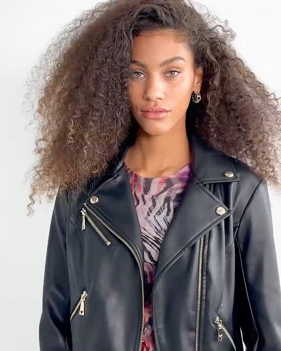 GUESS Women's Venom Faux-Leather Cropped Moto Jacket - Macy's