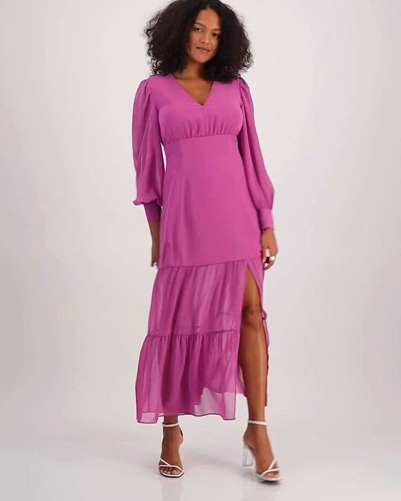 Bar III Women's V-Neck Slit Maxi Dress, Created for Macy's Macy's