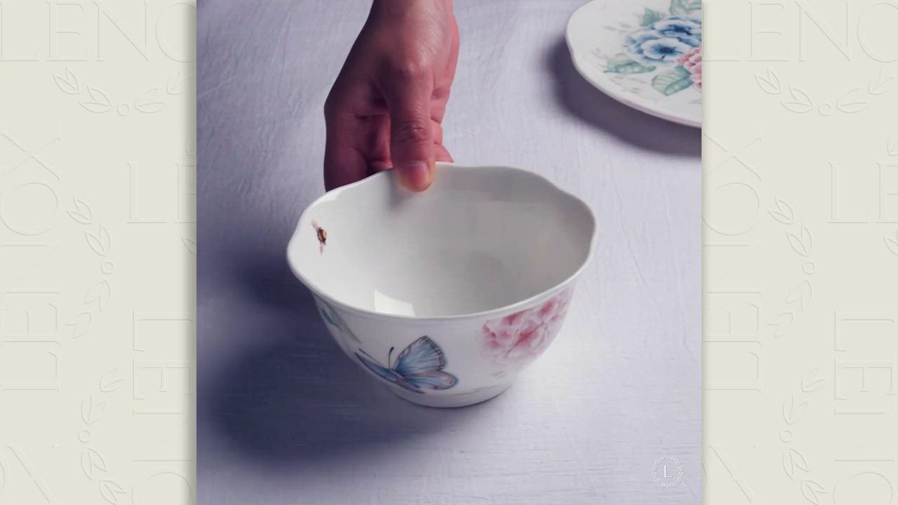 Lenox Butterfly Meadow Hydrangea 12 Pc. Dinnerware Set  Lenox Floral Butterfly Bowls - Pink and Blue main image 0