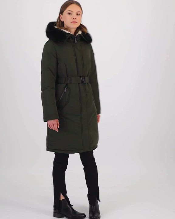 Sam Edelman Women's Faux-Fur-Trim Hooded Parka - Macy's