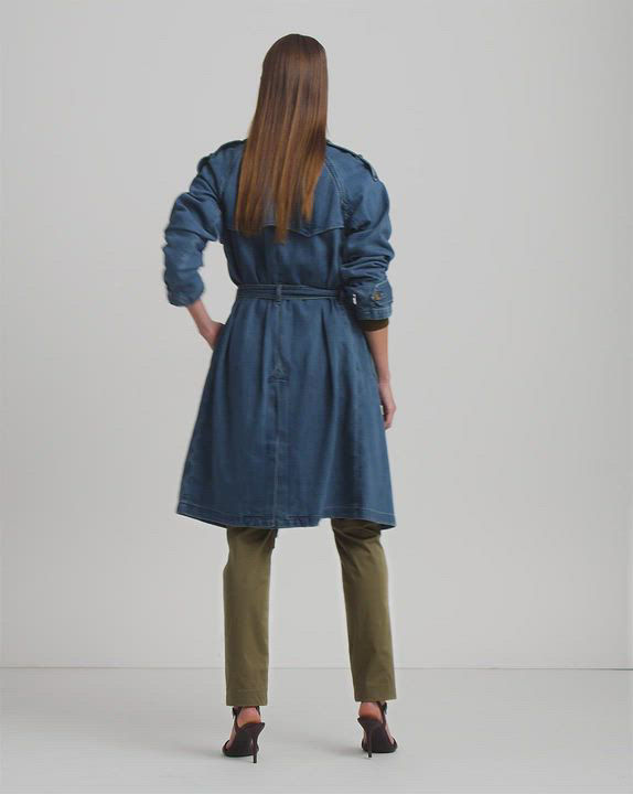 Lauren Ralph Lauren Women's Denim Trench Coat - Macy's