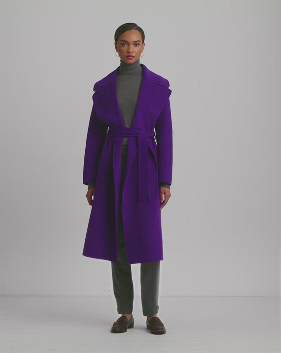 Lauren Ralph Lauren Women's Belted Wool-Blend Wrap Coat - Macy's