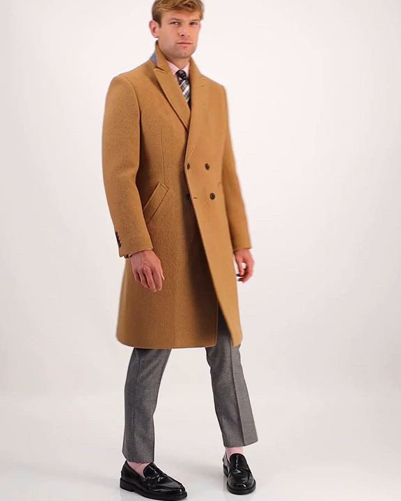 Tommy Hilfiger Men's Modern-Fit Solid Double-Breasted Overcoat