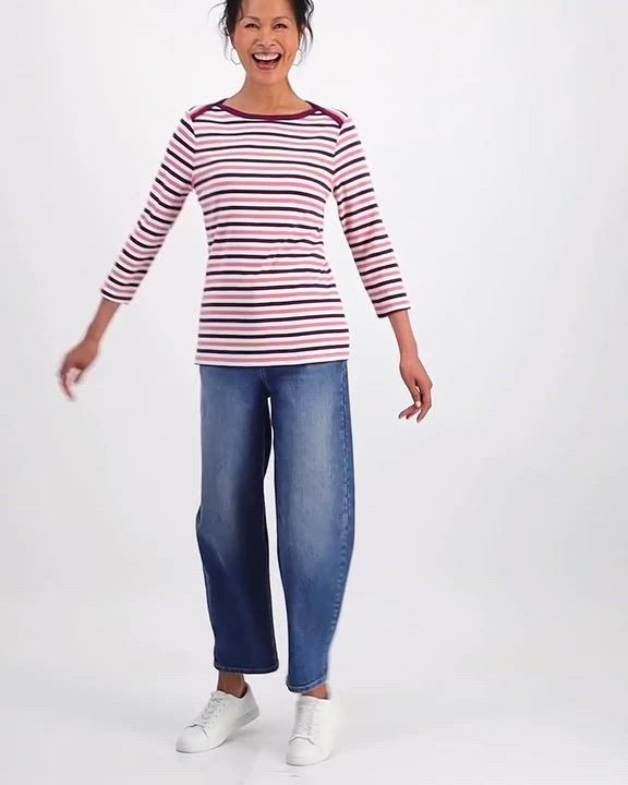 売れ筋商品|||スタイルアンドコー Tシャツ トップス レディース Plus Size Stripe Button-Trim T-Shirt, Exclusively at Macy's Stonewall Style & Co Plus Size Stripe Button-Trim T-Shirt, Exclusively