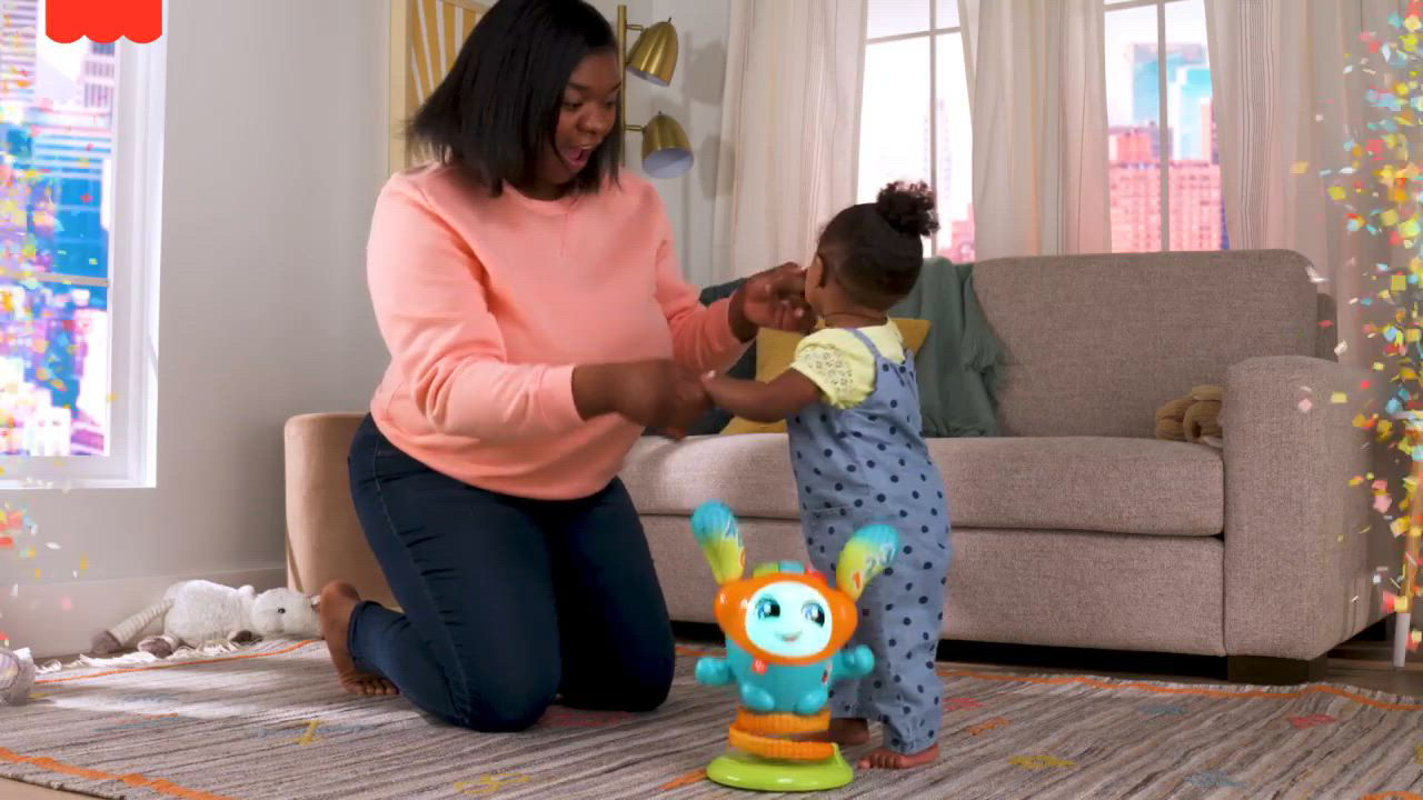 Fisher-Price Juguete De Aprendizaje Para Bebés Y Niños Pequeños, Estrella De DJ Con Luces Musicales Y Acción De Rebote Para Mayores De 6 Meses