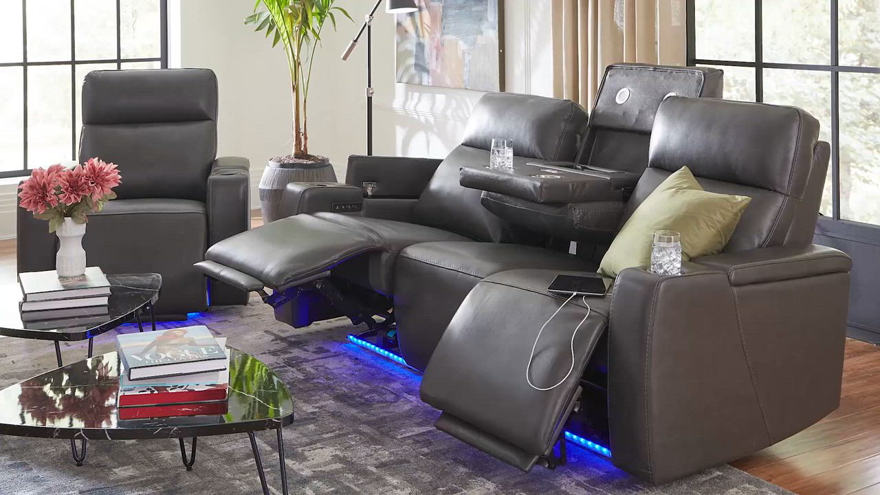 Greymel Zero Gravity Leather Sofa Collection, Created for Macy's