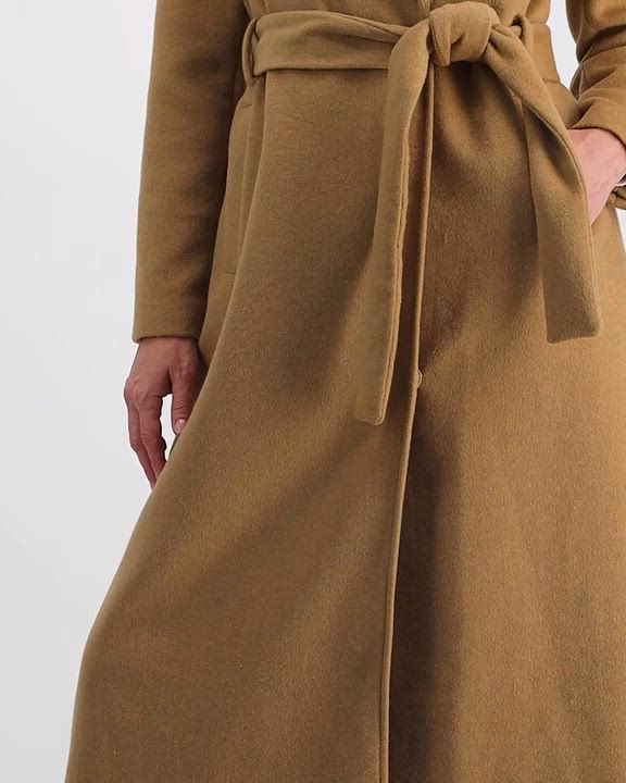 I.N.C. International Concepts Women's Solid Belted Wool Coat