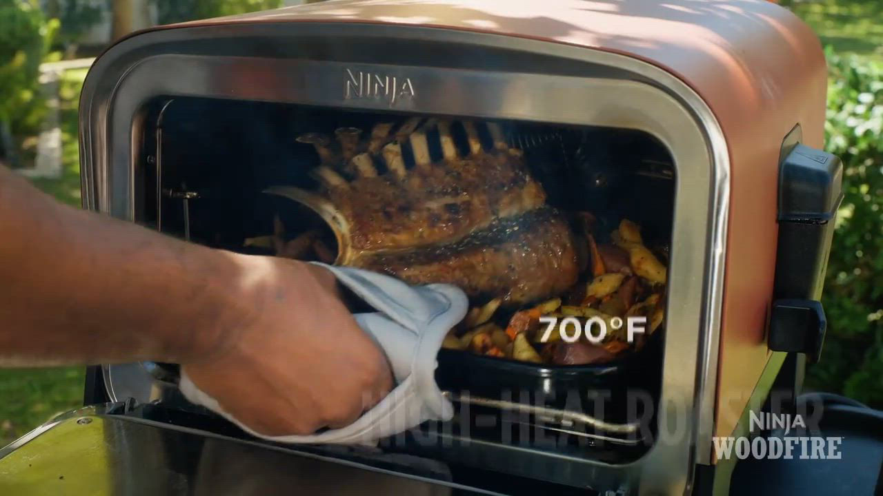 Ninja Woodfire Pizza Oven, 8-in-1 Outdoor Oven, 5 Pizza Settings