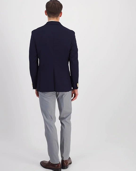 Tommy Hilfiger Men's Modern-Fit Solid Navy Blazer - Macy's