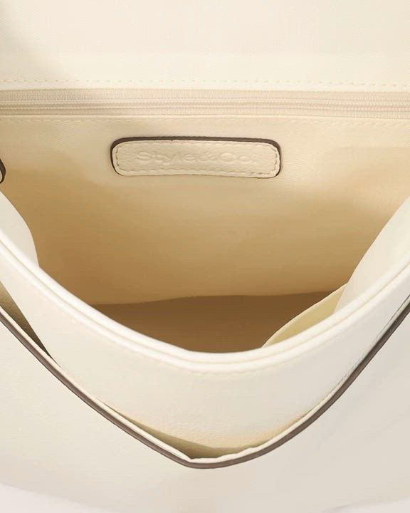 Style & Co. Cream Backpack with Braided Accent Style & Co Whip-Stitch Backpack, Created for Macy main image 4