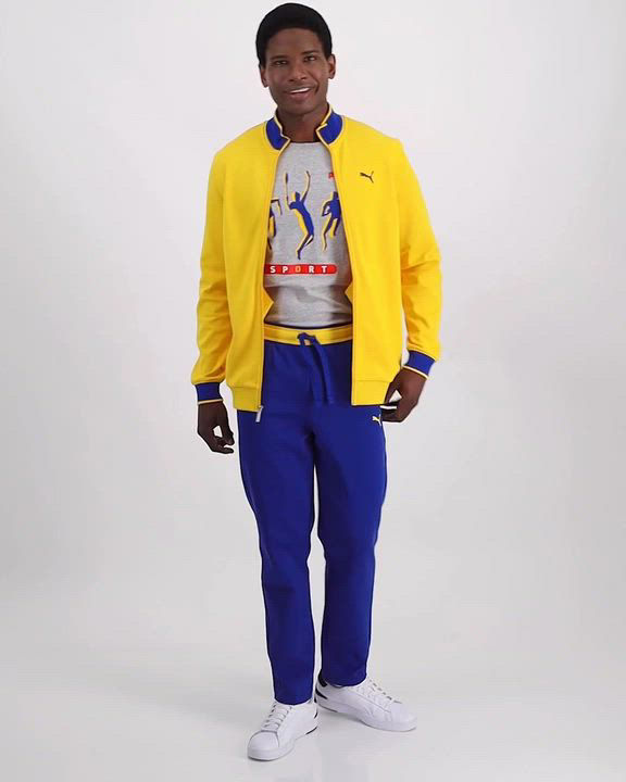 PUMA スポーツウェア Mサイズ 青/黄 ウェア