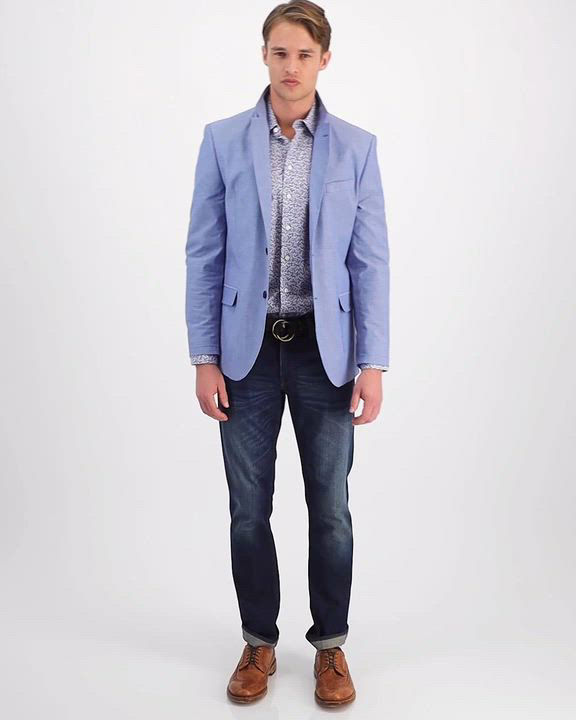 Nautica Men's Modern-Fit Chambray Sport Coat - Macy's