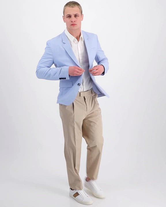 HUGO by Hugo Boss Men's Modern-Fit Light Blue Sport Coat - Macy's