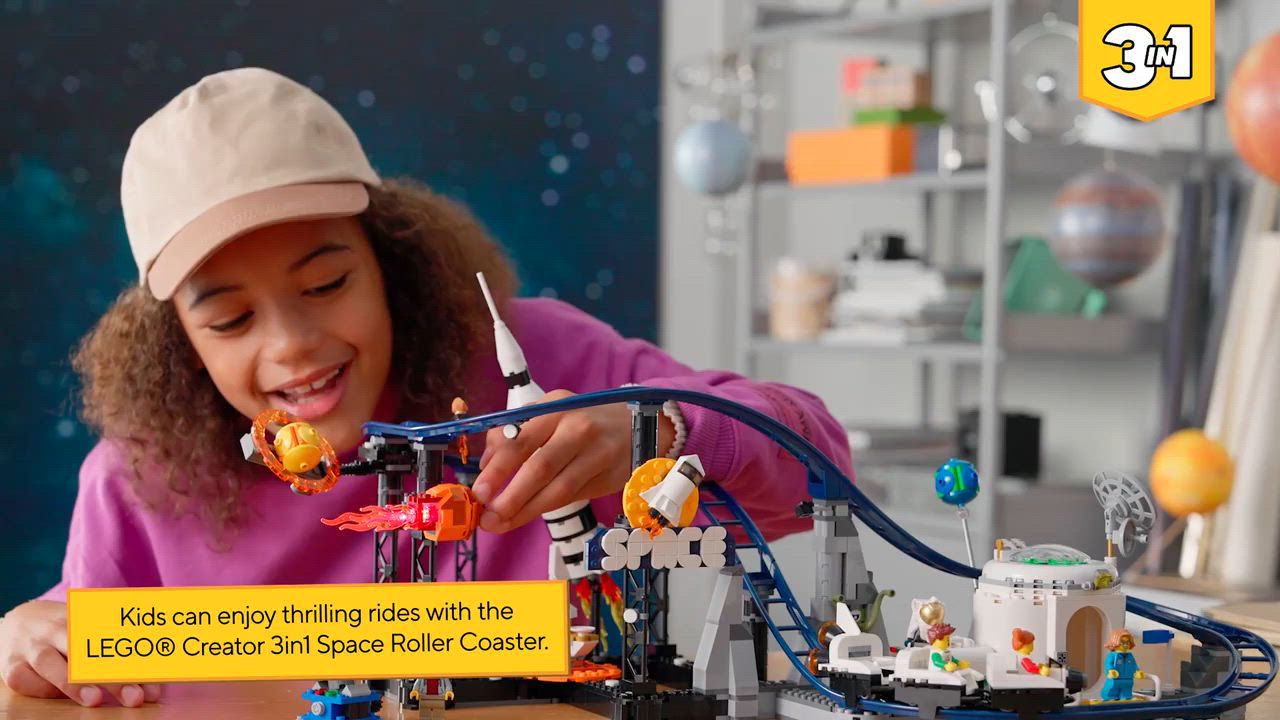 LEGO® Creator 31142 3-in-1 Space Roller Coaster Toy Action