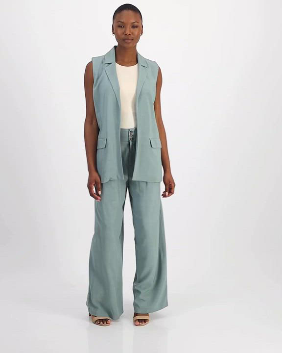Bar III Petite High Rise Pleat-Front Wide Leg Pants, Created for