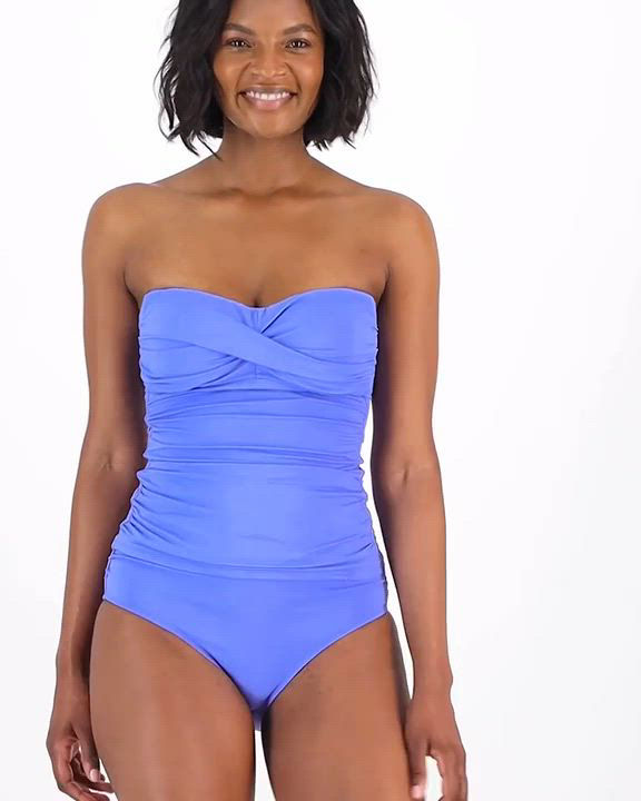 Anne Cole Twist-Front Ruched Tankini Top - Macy's