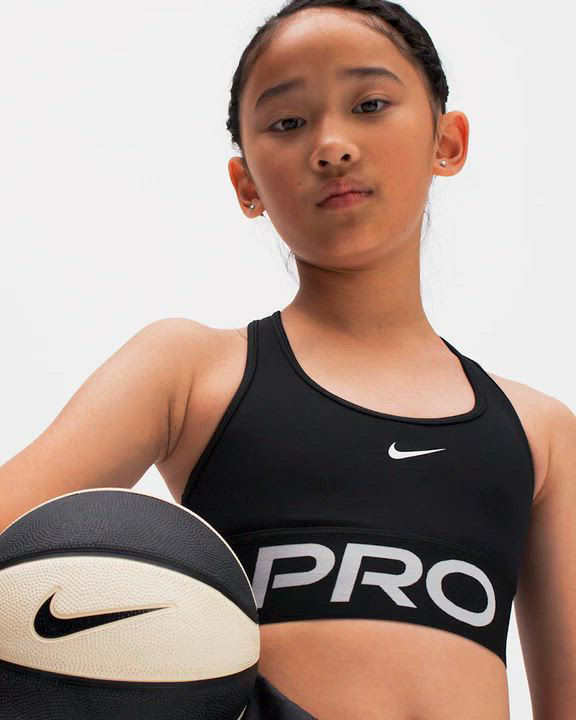 Basketball Nike Pro DRI-FIT スポーツブラ XXL Nike Big Girls Pro Swoosh Dri-FIT Sports Bra - Macy's