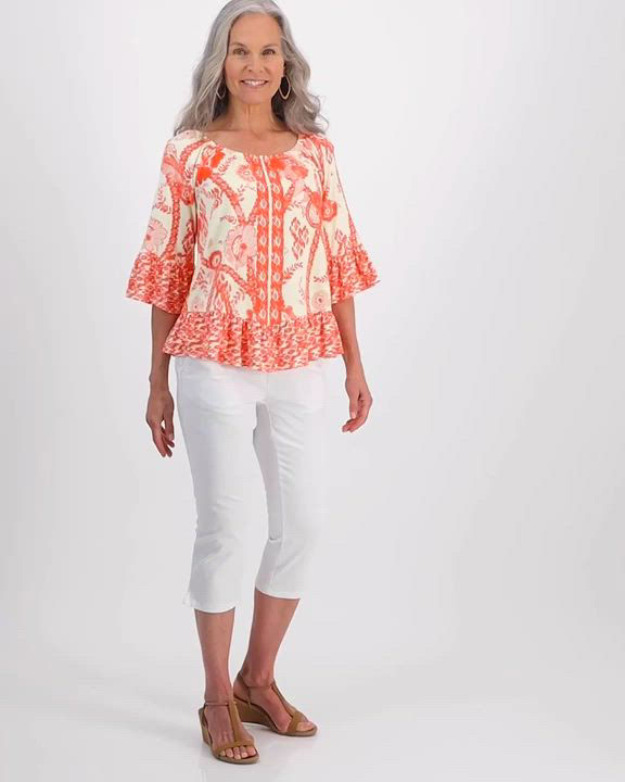 Style & Co Women's Printed On-Off-The-Shoulder Top, Created