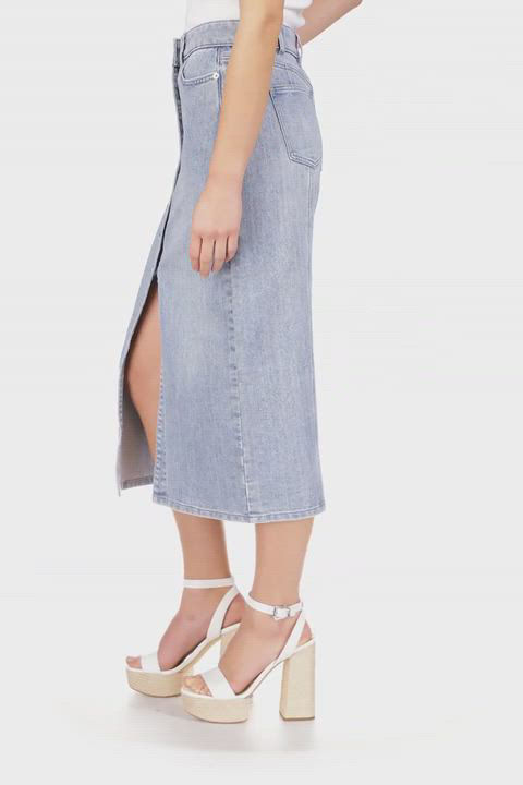 Michael Kors Michael Kors Women's Button-Front Denim Midi