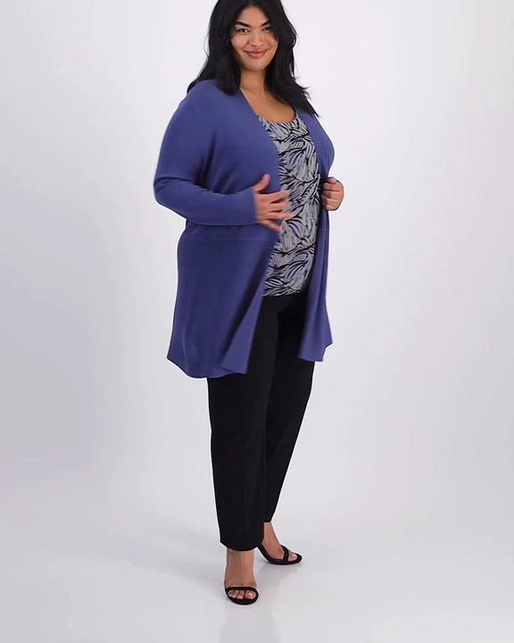 売れ筋商品|||アンクライン ニット&セーター アウター レディース Plus Size Napa Open-Front Cardigan Santorini Blue Anne Klein Plus Size Monterey Open-Front Cardigan - Macy's