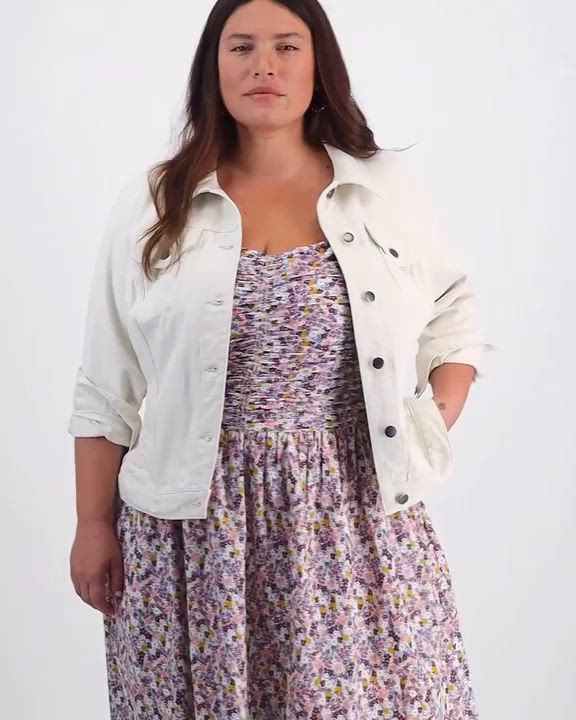 On 34th Trendy Plus Size Denim Trucker Jacket & Corset Midi Dress, Created  for Macy's - Macy's