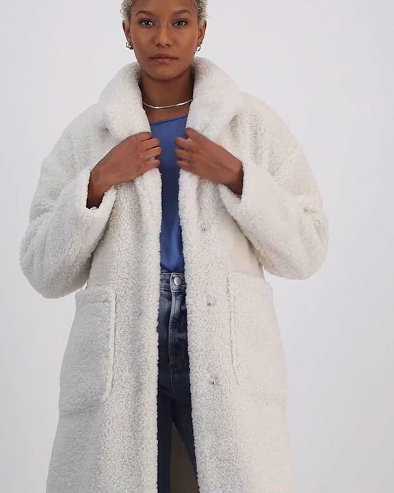 BCBGMAXAZRIA Women's Notched-Collar Teddy Coat - Macy's