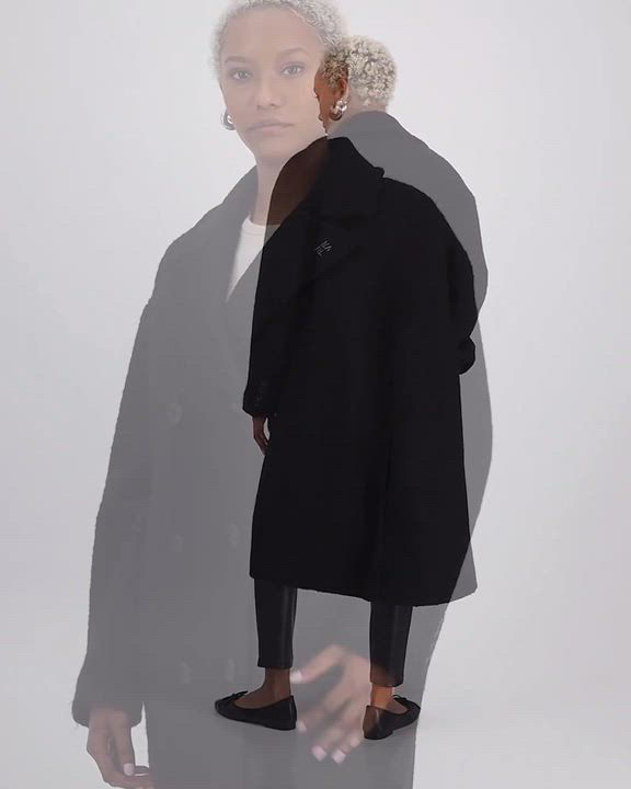 KARL LAGERFELD PARIS Women's Double-Breasted Overcoat, Created for