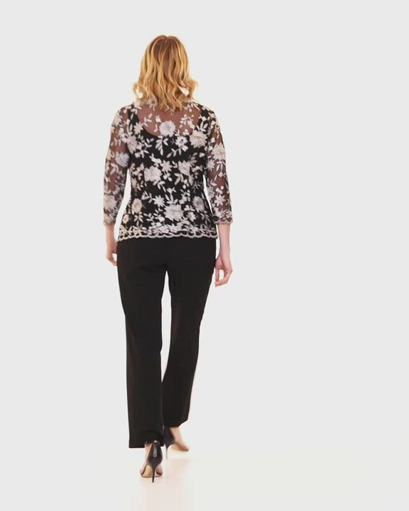 Alex Evenings Women's 2-Piece Embroidered Twinset - Macy's