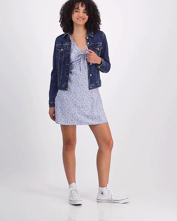 delray short sleeve mini dress Delray Short Sleeve Mini Dress - Multi-color