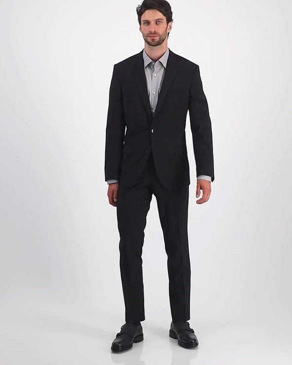 hugo boss slim fit dress pants HUGO BOSS Mens Hesten Melange Extra Slim Fit Suit Dress Pants 34 x 32 Light  Blue